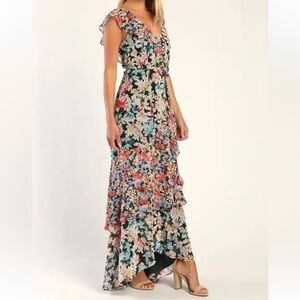 Lulu's Multicolor Floral Maxi Dress